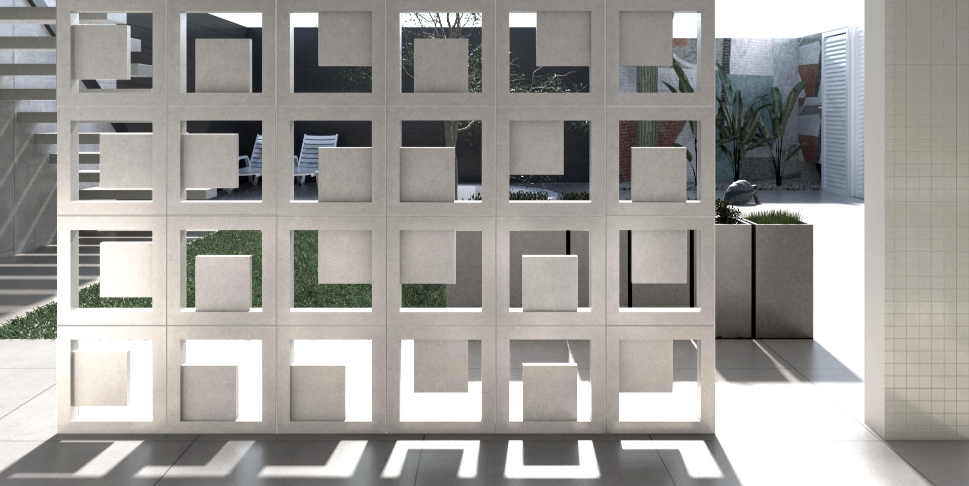 Brazil, Itacoatiara - Louise Residence - Itacoa screen - renovation by Lilia Sodré